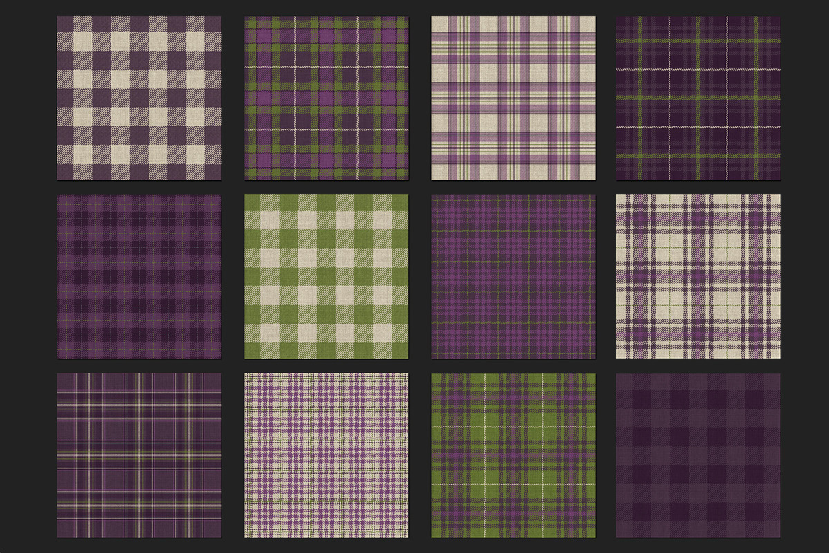 Eggplant plaid, a Pattern Graphic by Paper Farms (Photo 2 of 2)