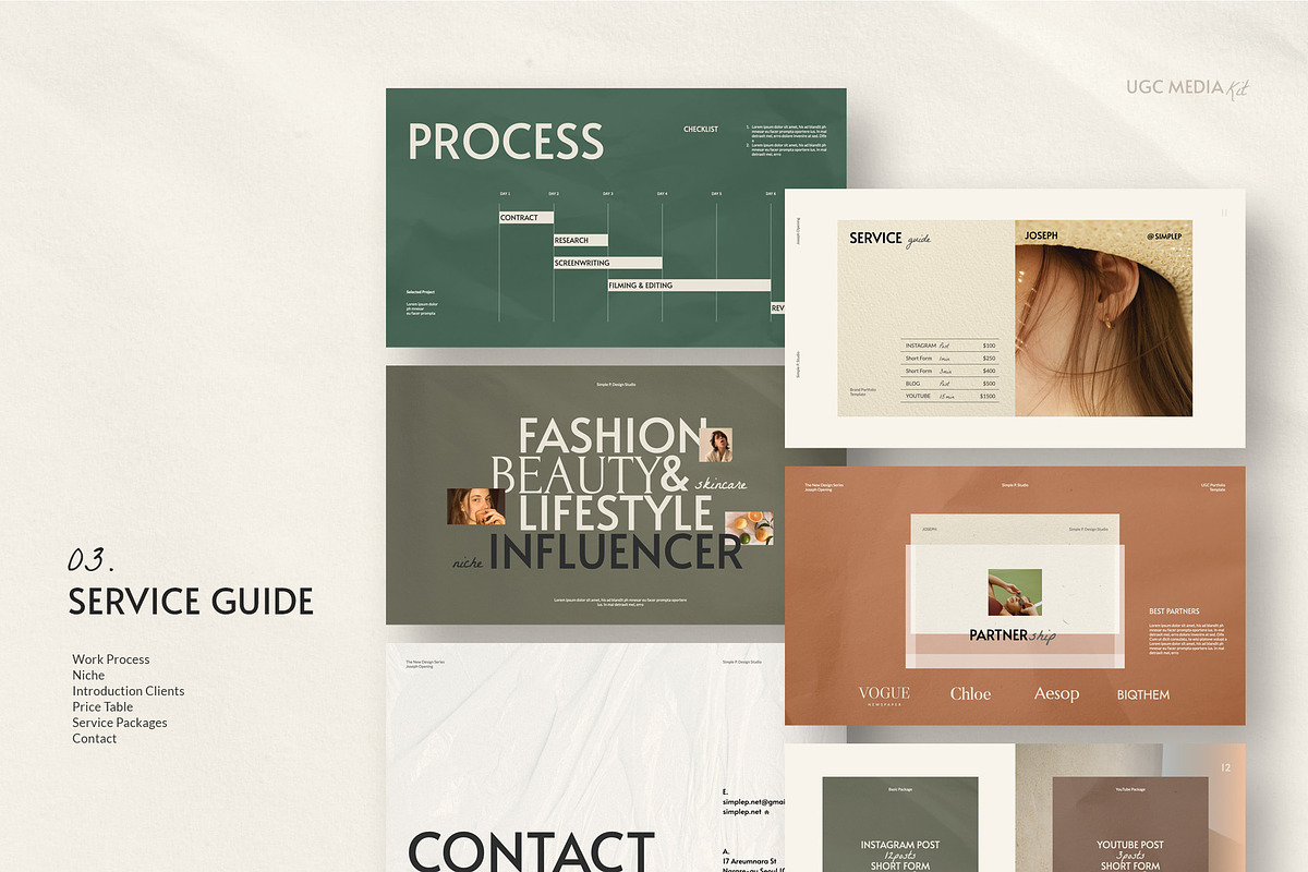 Joseph UGC Media Kit, a Marketing Template by Simple P. (Photo 8 of 11)