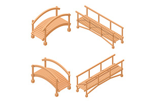 Wooden bridge vector illustrations, an Object Illustration by piter.goskov