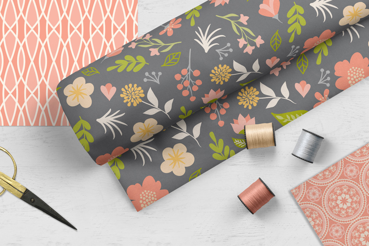 Vintage Floral Vector Patterns, a Pattern Graphic by Wild Twig Co (Photo 9 of 9)