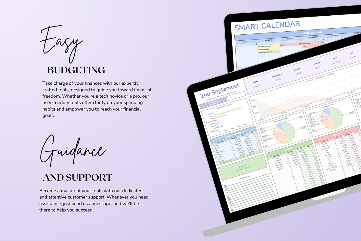 Standard Weekly Budget - Pastel, a Templates & Theme by The Creative Plans co (Photo 9 of 10)