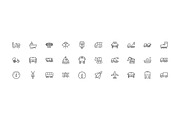 160 Automobile Line Icons, an Outline Icon by Vectors Market (Thumbnail 3 of 3)