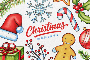 Christmas Marker Graphics Set