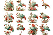 Whimsical Summer Flamingo Clipart, an Illustration by DreamArtGraphic (Thumbnail 3 of 5)