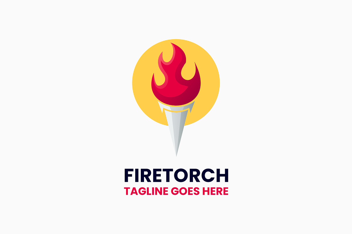 Fire Torch Simple Logo, a Branding & Logo Template by Artnivora.Std