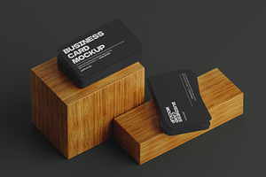 Rounded Business Card Mockups