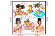 Watercolor Pool Party Clipart, an Illustration by CraftCrateShop (Thumbnail 6 of 7)