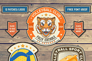 Volleyball Club Patches, a Branding & Logo Template by sivVector (Thumbnail 2 of 2)