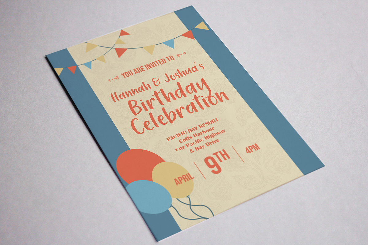 Kids Birthday Invitation Design, an Invitation Template by Starline Creative (Photo 4 of 4)