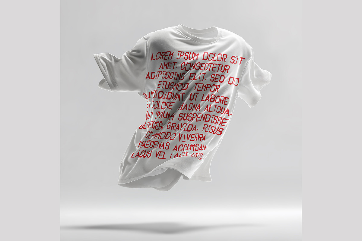 Flying Dynamic T-Shirt Mockup PSD, a Shirt Mockup by LESZ Design (Photo 3 of 6)
