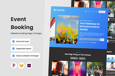 Eventify - Event Booking Landing V2, a Landing Page Template by twinstd