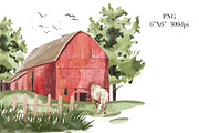 Animal Farm Watercolor Clipart, an Animal Illustration by NKTKNS (Thumbnail 5 of 6)
