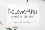 Noteworthy, Neat Sans Serif Font, a Sans Serif Font by Jordyn Alison Designs (Thumbnail 1 of 10)