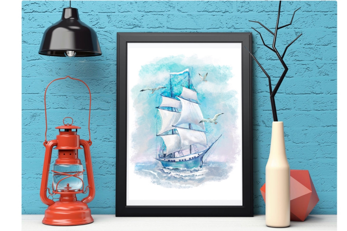 Watercolor nautical illustration, an Object Illustration by AkvarelRiver (Photo 9 of 18)