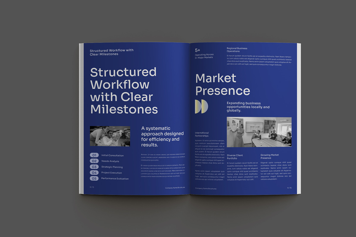 Blue Modern Corporate Brochure, a Brochure Template by Neermana (Photo 5 of 11)