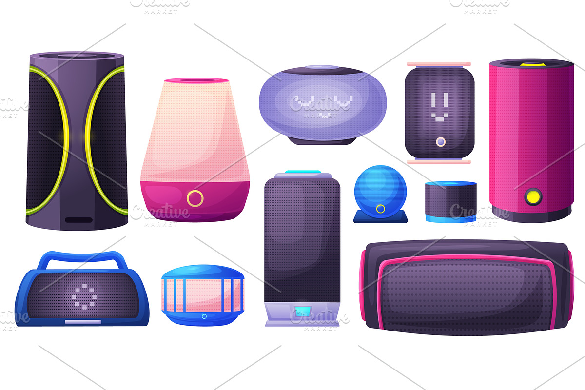 Cartoon voice assistant. Smart, a Technology Illustration by LadadikArt