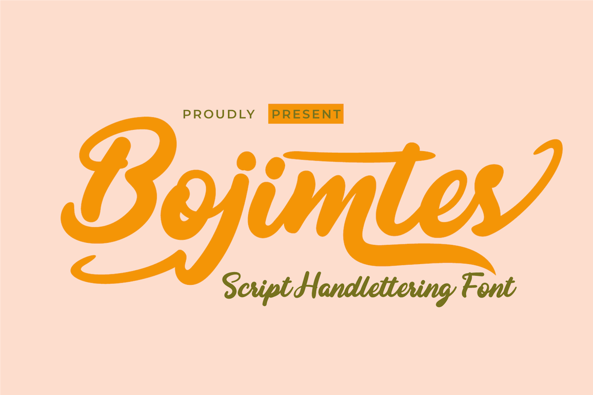 Bojimtes Font, a Script Font by twinstd (Photo 1 of 12)