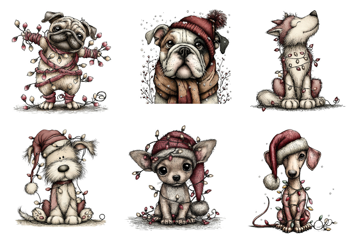Christmas Dog Sublimation, an Illustration by CreationArt (Photo 5 of 5)