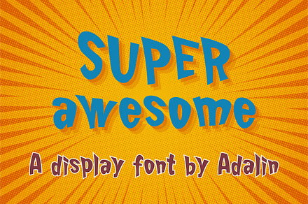 Super Awesome Font, a Sans Serif Font by Adalin Shop