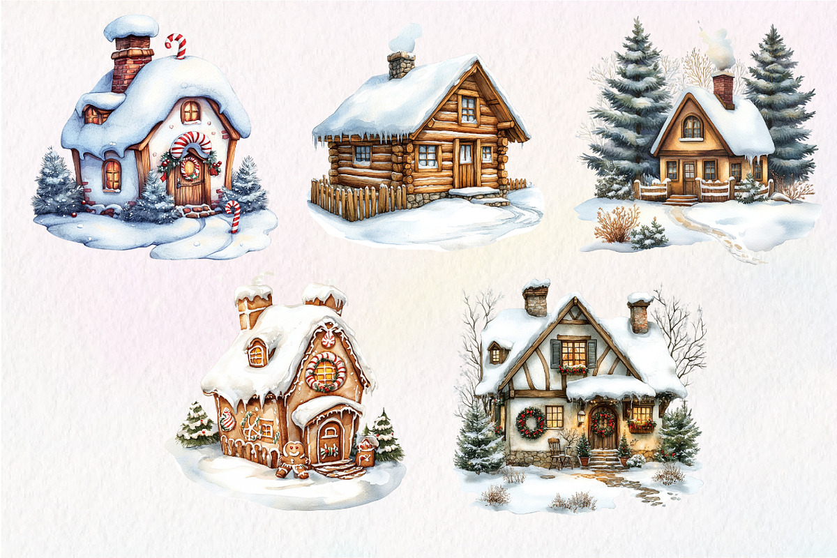 Christmas Winter Residence Clipart, an Illustration by Dream Creation (Photo 6 of 6)