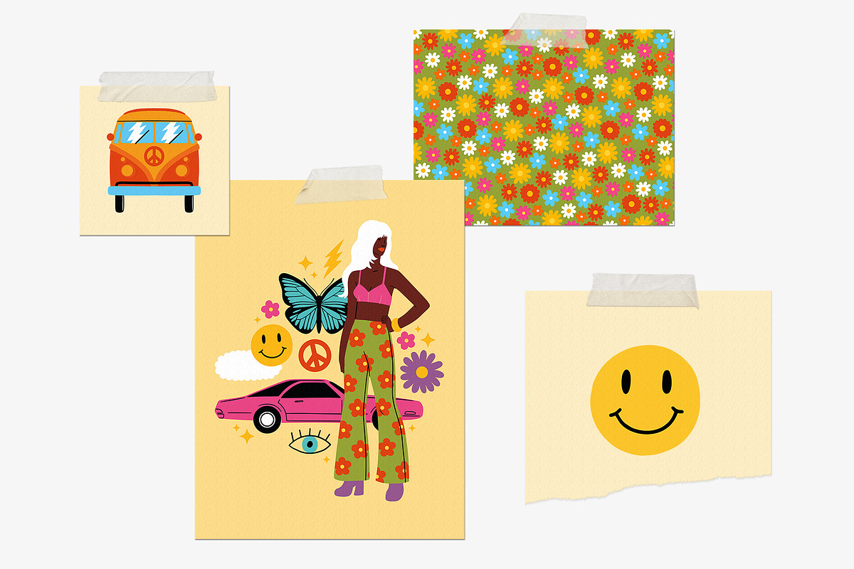 RETRO VIBES Graphics Bundle, a Person Illustration by Katerina Osa (Photo 6 of 23)