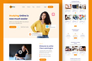 E-learning website template, a Landing Page Template by uiwarrior (Thumbnail 1 of 2)