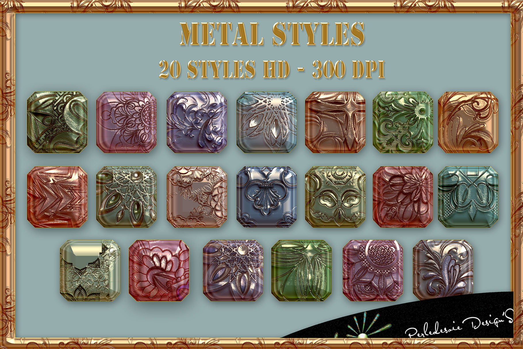 Metal Styles, a Layer Style Add-On by Perledesoie Design'S