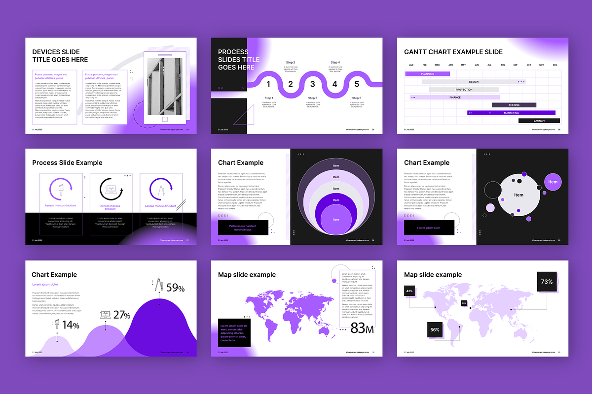 Purple Clash PowerPoint Template, a Presentation Template by chio.design - Khalay Chio (Photo 6 of 7)
