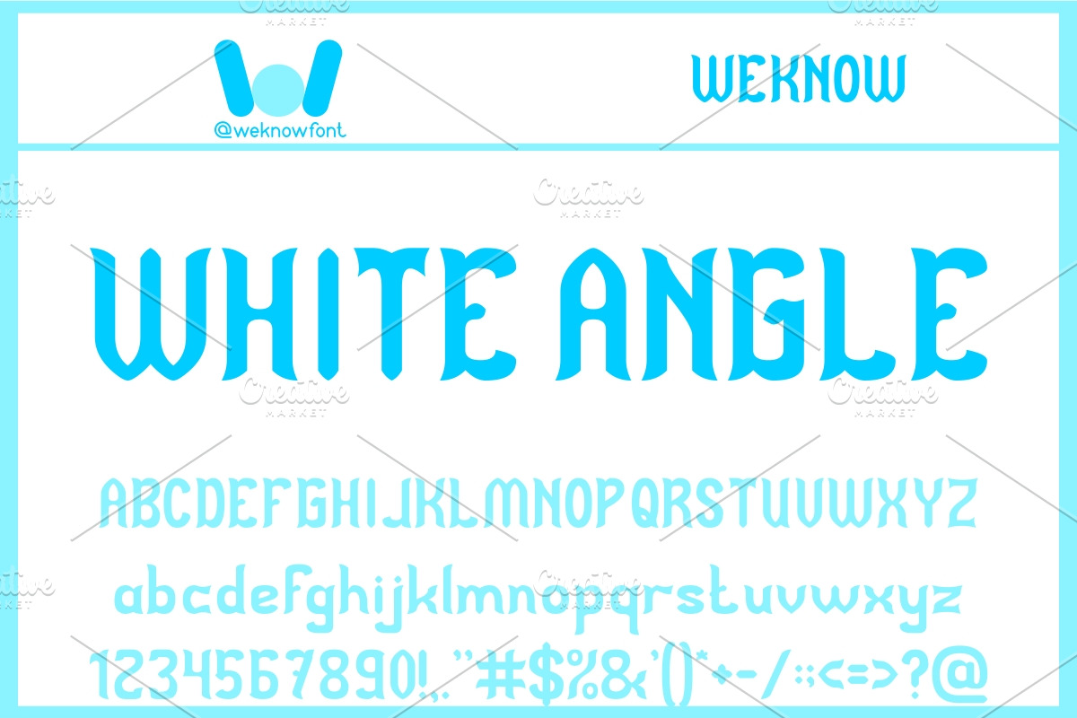 White Angle font, a Font by weknow (Photo 1 of 5)