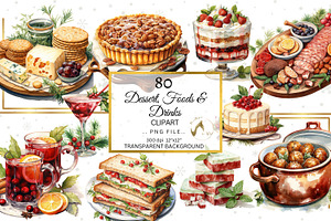 Deserts Foods And Drinks Clipart