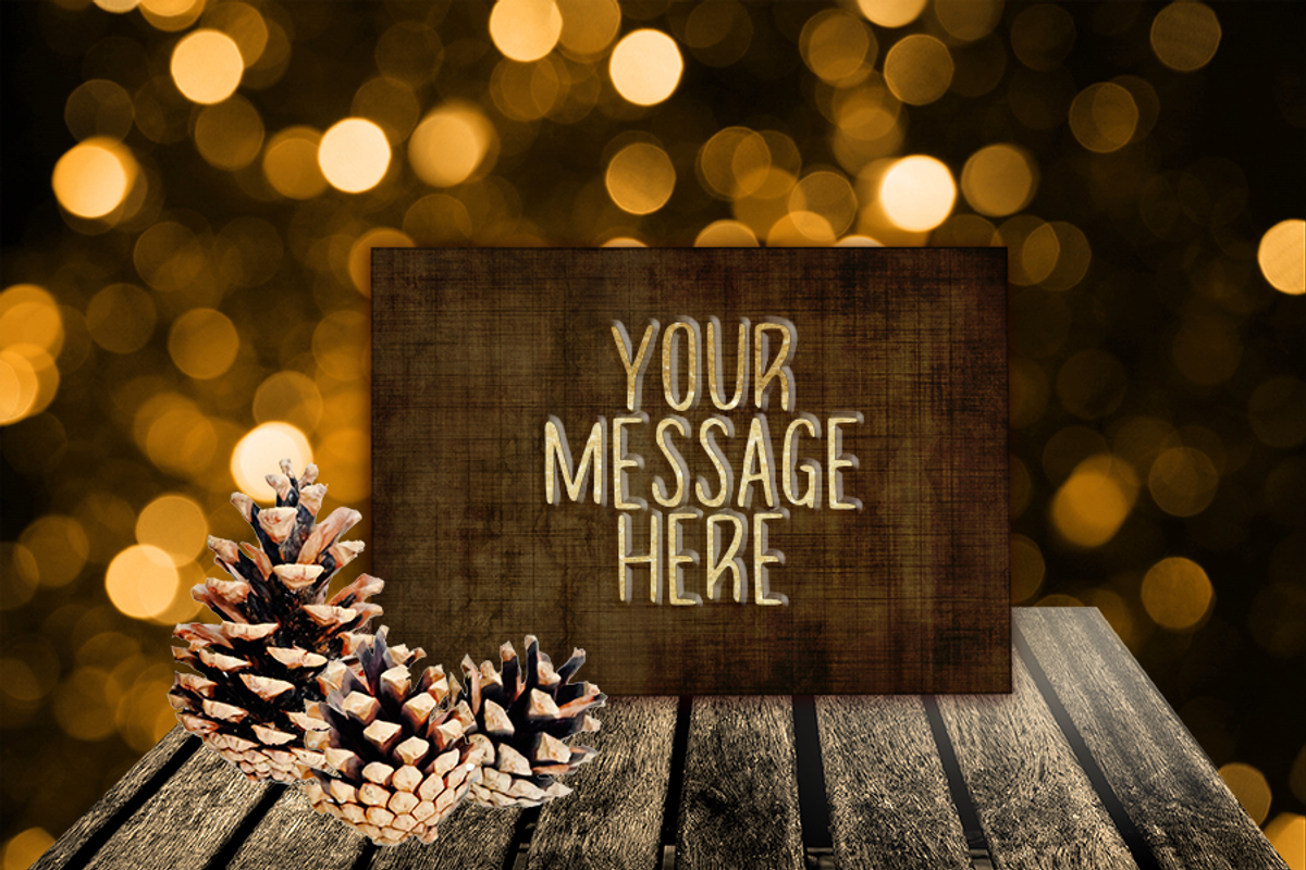 Pinecones Holiday Card Mock up!, a Print Template by Swarovski Crystals (Photo 1 of 2)