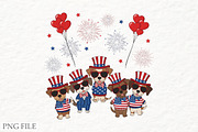 4th of July Patriotic Dog T-Shirt, an Illustration by Watercolor design (Thumbnail 1 of 3)