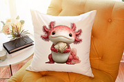 Watercolor Cute Axolotl Clipart Bund, an Illustration by Sublimation Artist (Thumbnail 6 of 6)