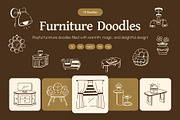 Furniture Doodle Icon Set, an Outline Icon by Vectors Market (Thumbnail 1 of 8)