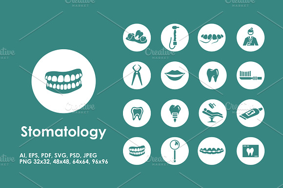 16 Stomatology Icons