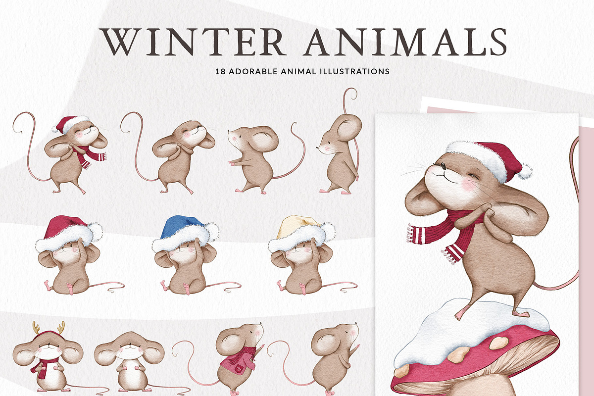 Fairy Christmas-Winter Illustrations, a Seasonal Illustration by Pretty Little Lines (Photo 13 of 16)