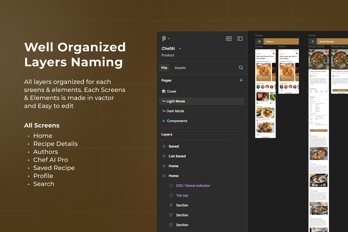 Chefly - Food Recipe App UI Kit, an App Template by Nait Creative (Photo 5 of 7)