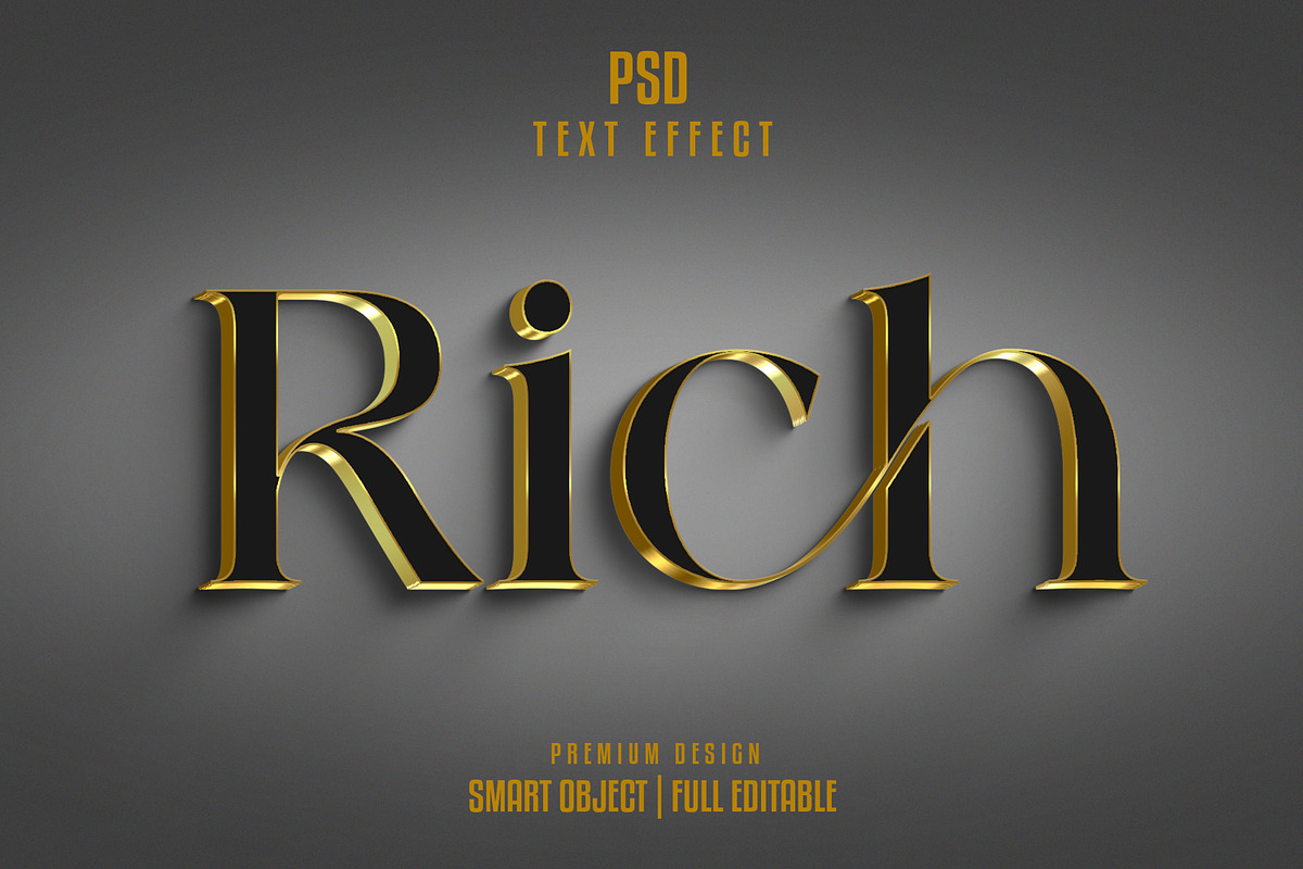 Rich 3D Text Effect Style, a Layer Style Add-On by himelgfx