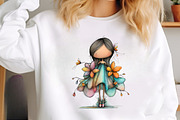 Whimsical spring fairy clipart, an Illustration by SinaCreation (Thumbnail 5 of 11)