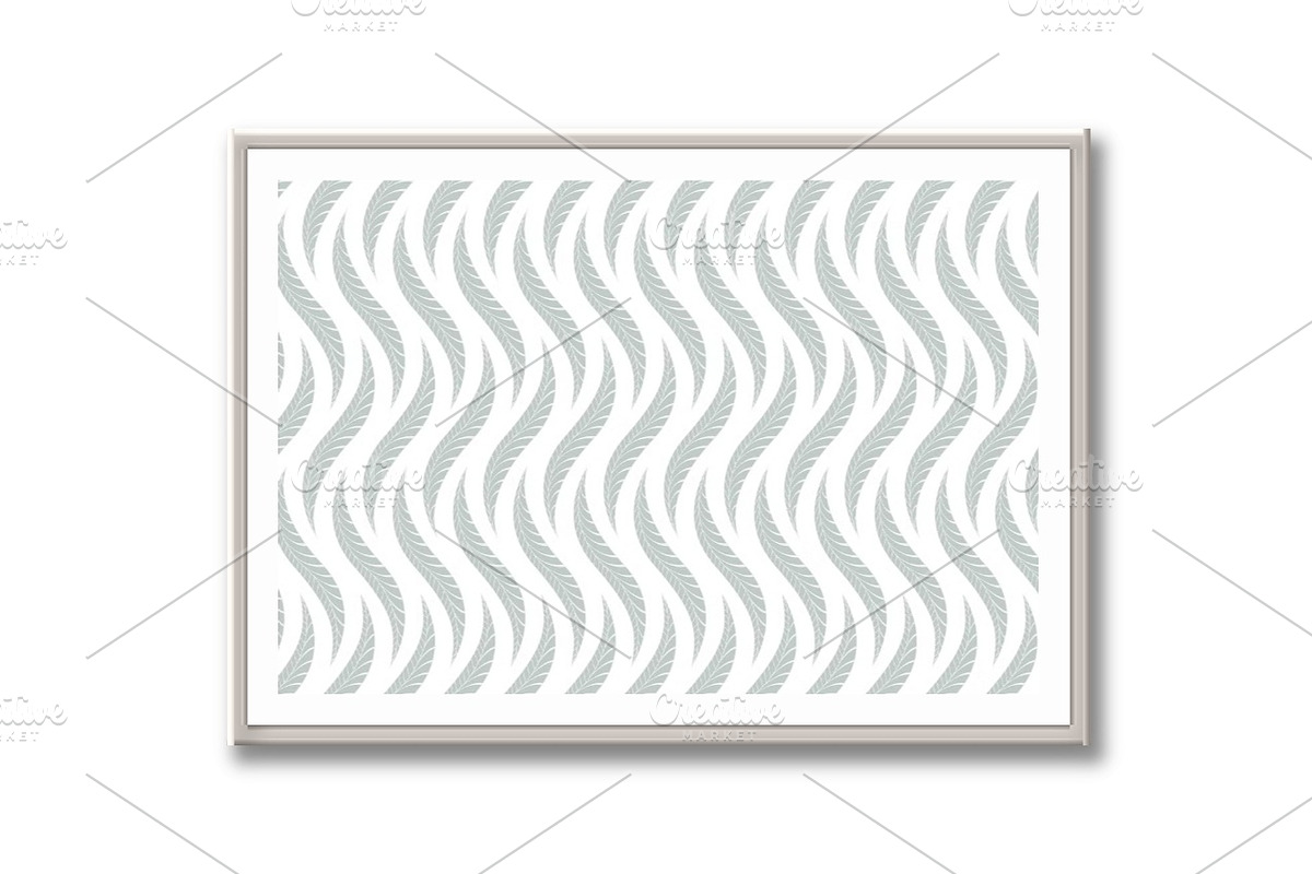 Seamless geometric pattern of leaves, a Pattern Graphic by RODINA (Photo 2 of 3)