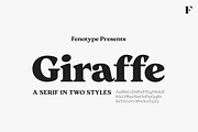 Giraffe Bold Serif Font, a Serif Font by Fenotype (Thumbnail 1 of 10)