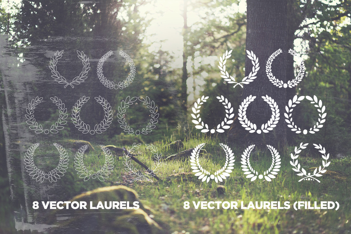 16 Handsketched Vector Laurels, an Illustration by Layerform Design Co. (Photo 2 of 3)