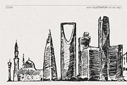 Saudi Arabia Skylines, a Work Illustration by TheMountBirdStudio (Thumbnail 3 of 10)