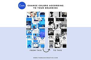 Blue Gzhel, Canva Instagram Puzzle