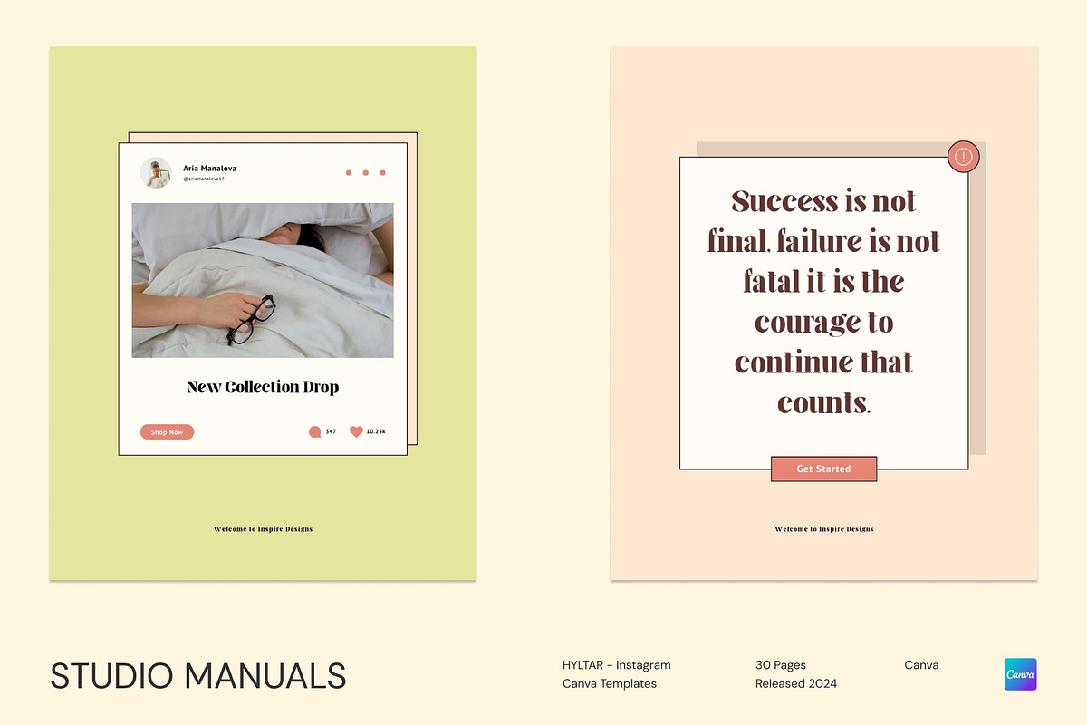 HYLTAR - Instagram Canva Templates, a Social Media Template by Studio Manuals (Photo 4 of 8)