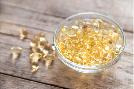 Vitamin E in fat-soluble capsules, a Health & Medical Photo by yanadjana