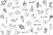 Set of 55 Tiny Tattoos Design, an Object Illustration by Anastasiia_Dzhioeva (Thumbnail 2 of 2)