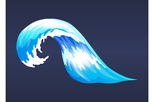 Sea ocean wave. Blue water, an Illustration by Things for designers
