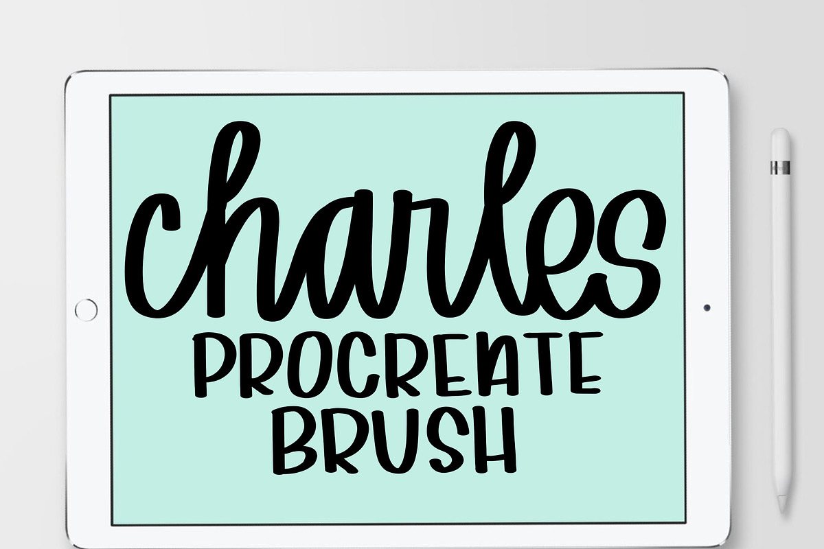 Charles Brush for Procreate App, a Brush Add-On by Groovy Fonts by Mindy (Photo 1 of 2)