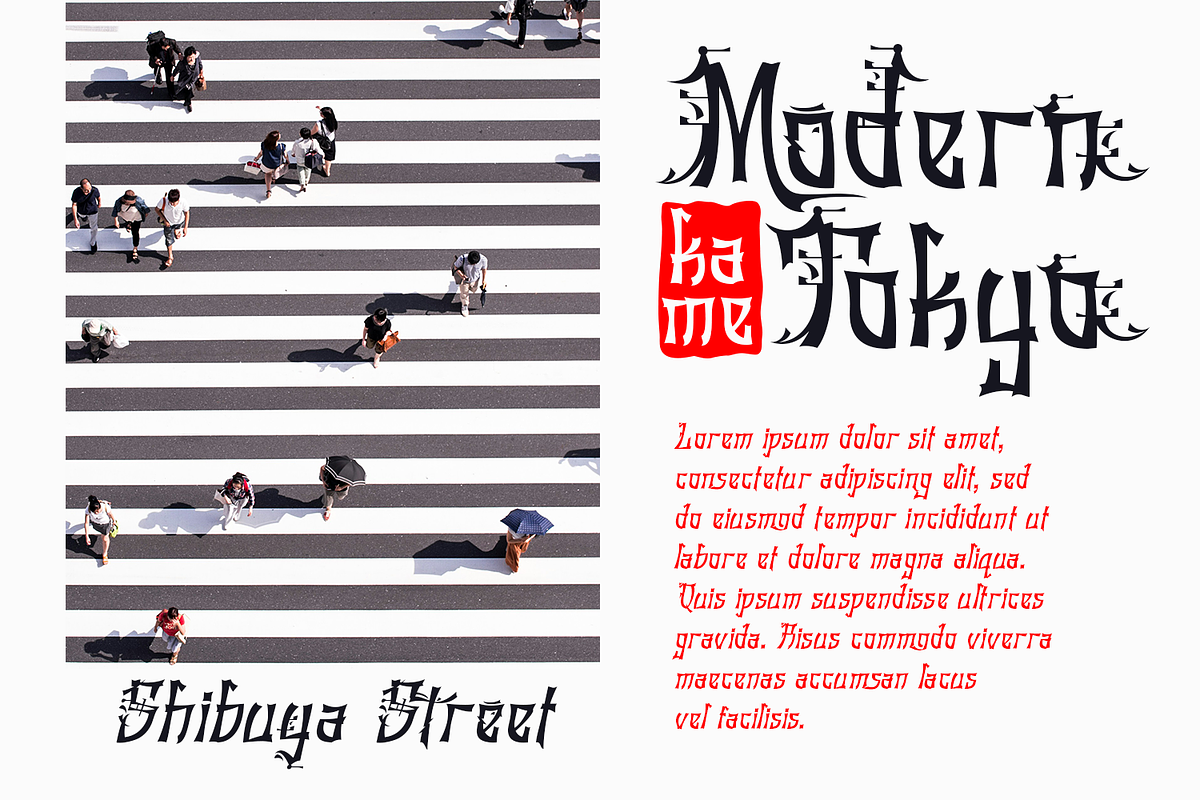 Tatsukaze - Japanese Font, a Font by madeDeduk (Photo 2 of 9)